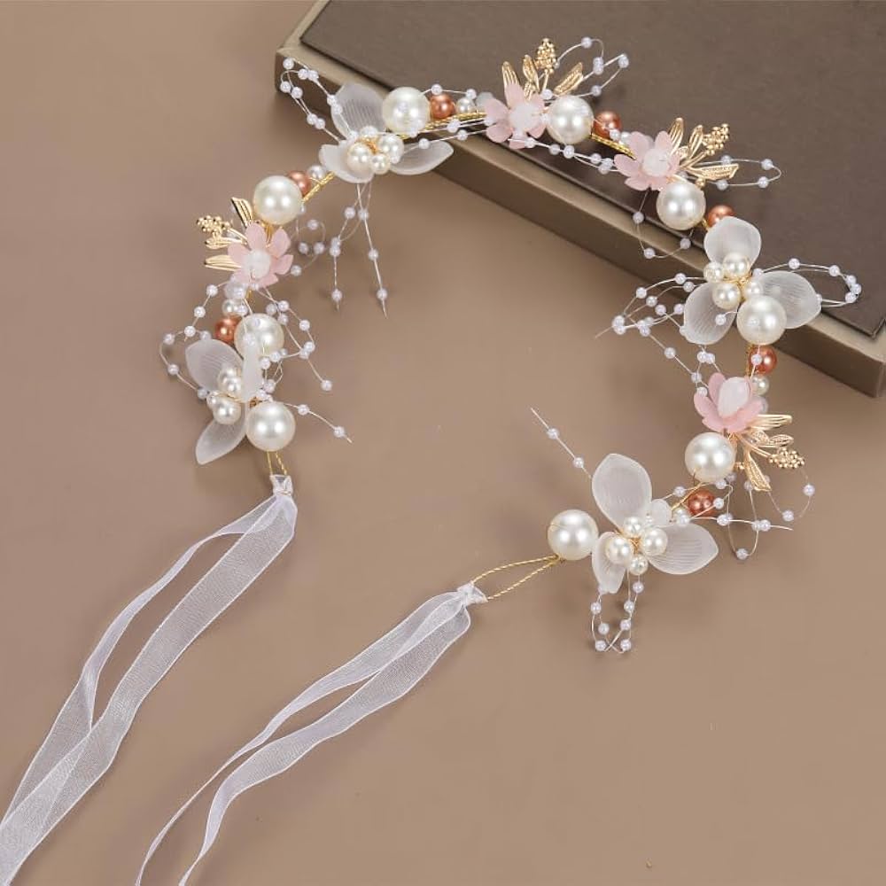 KURORA ME PERLA DHE LULE NE NGJYRE BABY PINK – STIL DELIKAT PRINCESHE